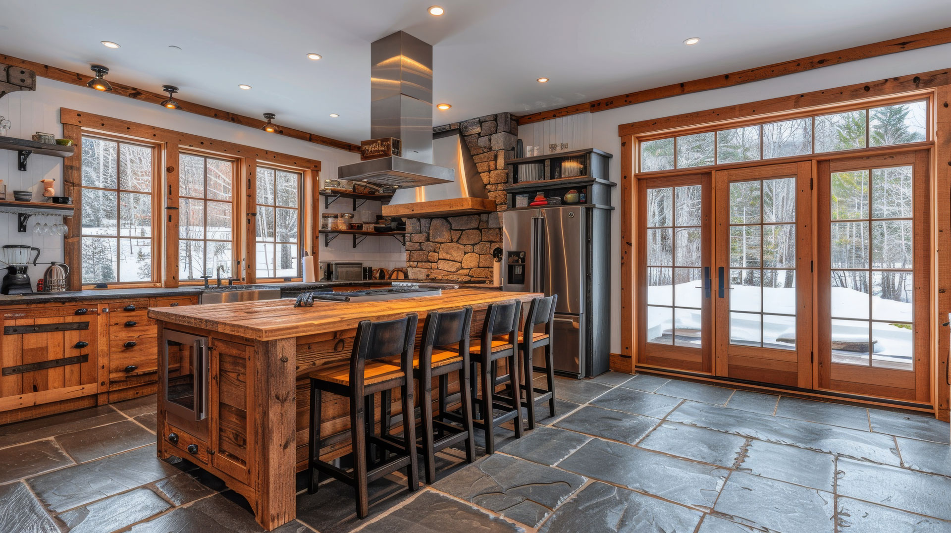 modern-kitchen-with-large-island modern kitchen with large island